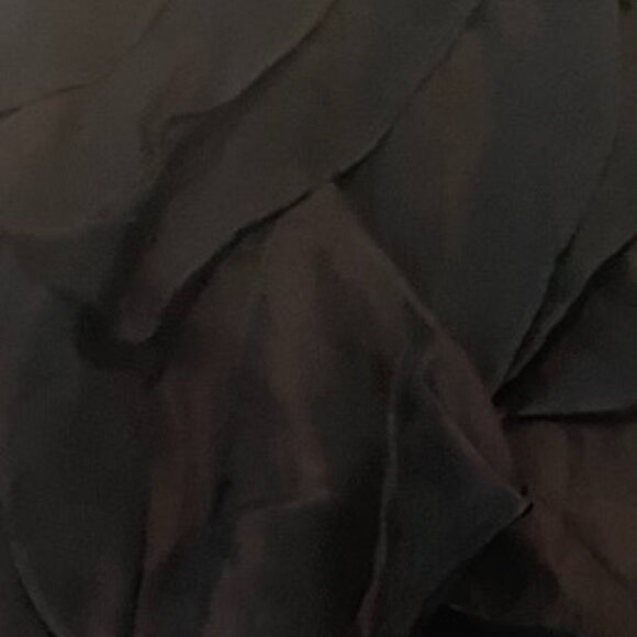 NWT! Rachel Zoe Strapless 100% Silk Black Ruffle Dress (Size 8) - Picture 8 of 16